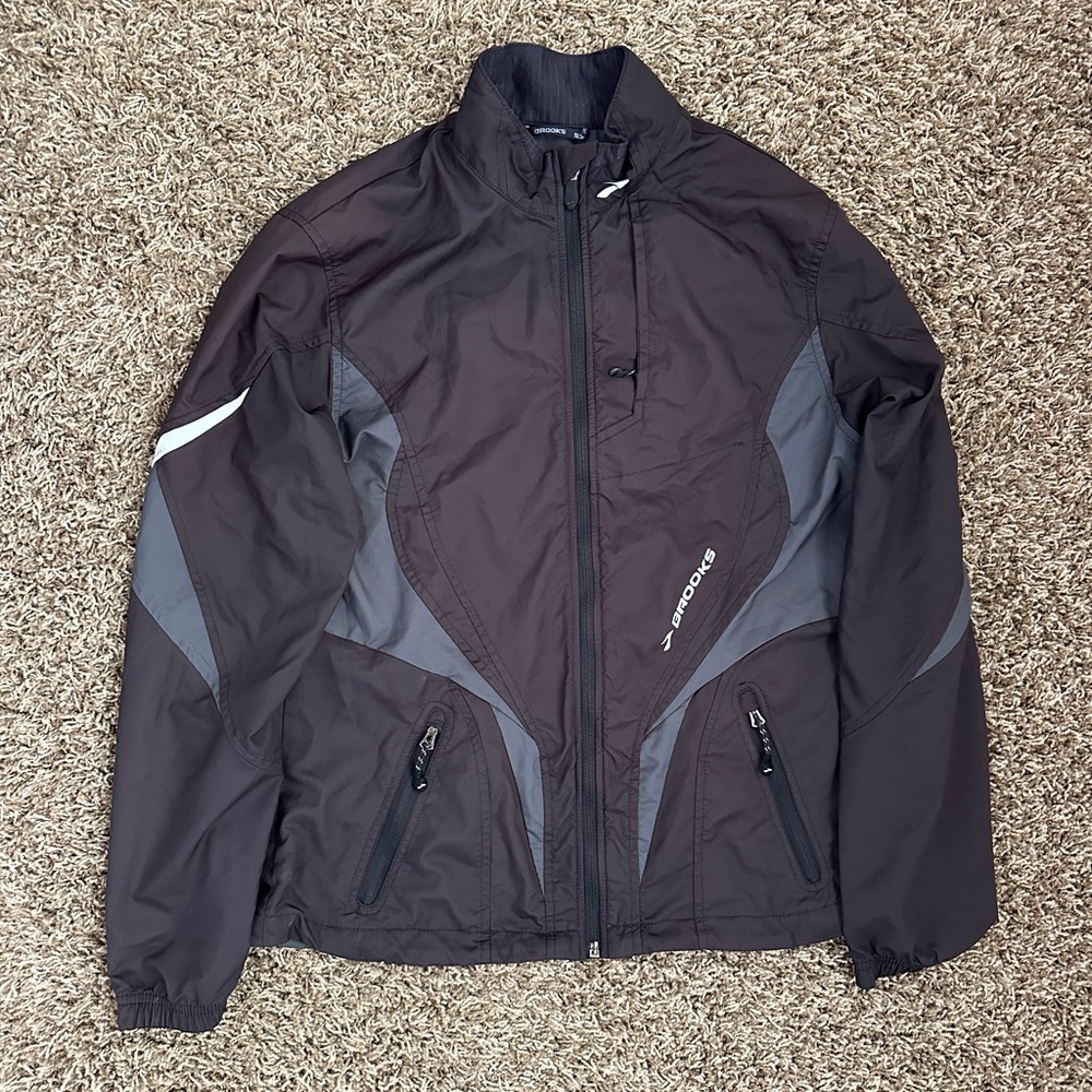 Women’s Brooks Black Windbreaker Running Jacket Size M
